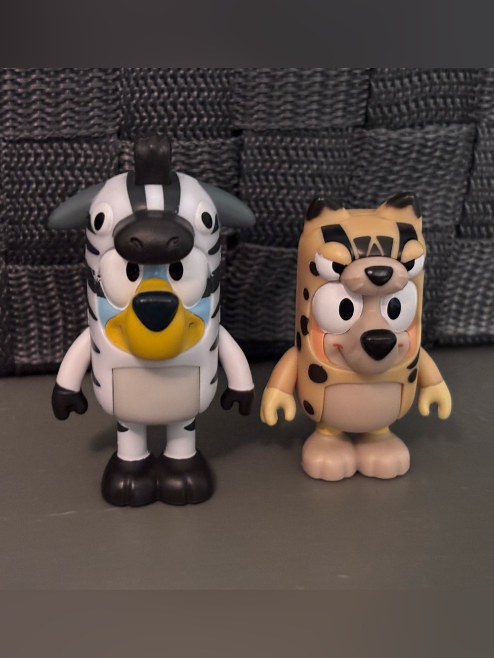 NEW Bluey and Bingo Dress Up Animal Figure Toy Set - Zebra & Cheetah Characters